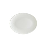 Bonna China Loop 12.25" x 9.5" x h:1" Oval Warm White Porcelain Platter (Set of 2)